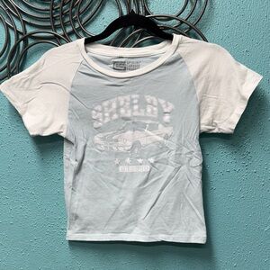 PacSun Raglan T-Shirt - Blue and White